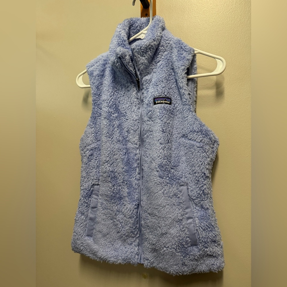Patagonia periwinkle fleece vest
